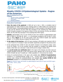 PAHO Weekly COVID-19 Epidemiological Update - 1 June 2022 - PAHO/WHO ...